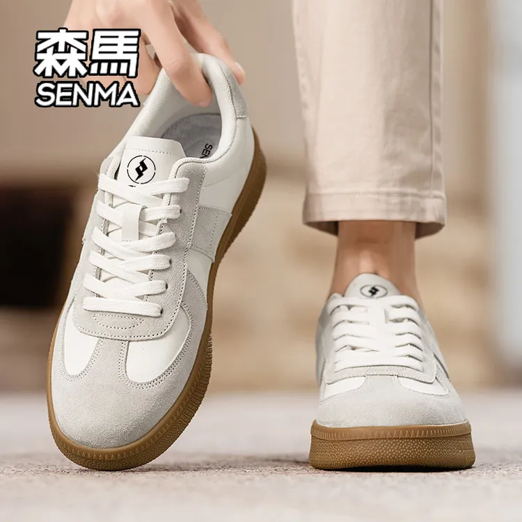 SENMA/森马男鞋冬季透气复古运动休闲板鞋厚底低帮百搭阿甘德训鞋