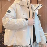 雪姐服饰「山系鹅绒服」保暖鹅绒服新款时尚连帽抽绳羽绒冲锋衣