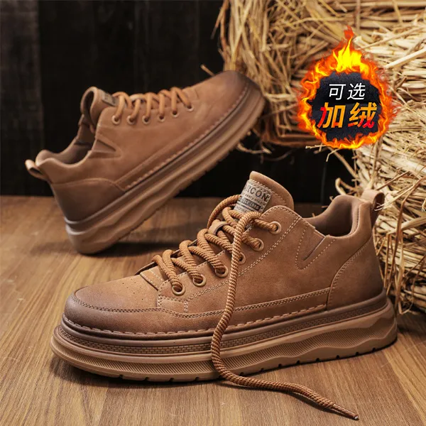 YEARCON/意尔康男鞋秋冬季新款复古百搭休闲厚底防滑耐磨马丁靴