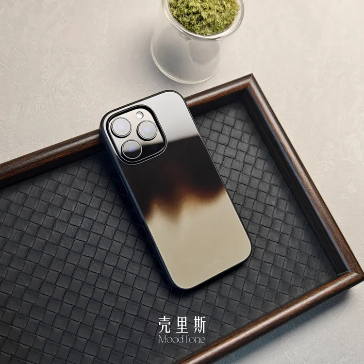 「墨褐流沙」新中式适用于苹果17promax/16pro高级感手机壳15p双11