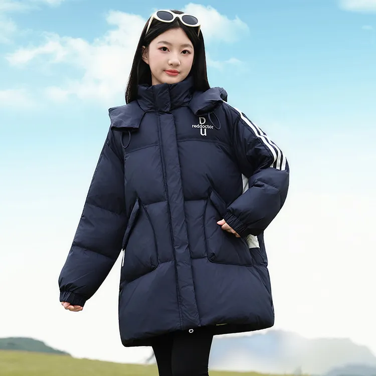 女童加厚冬季棉衣2025新款儿童洋气时髦初高中生棉服大童保暖棉袄