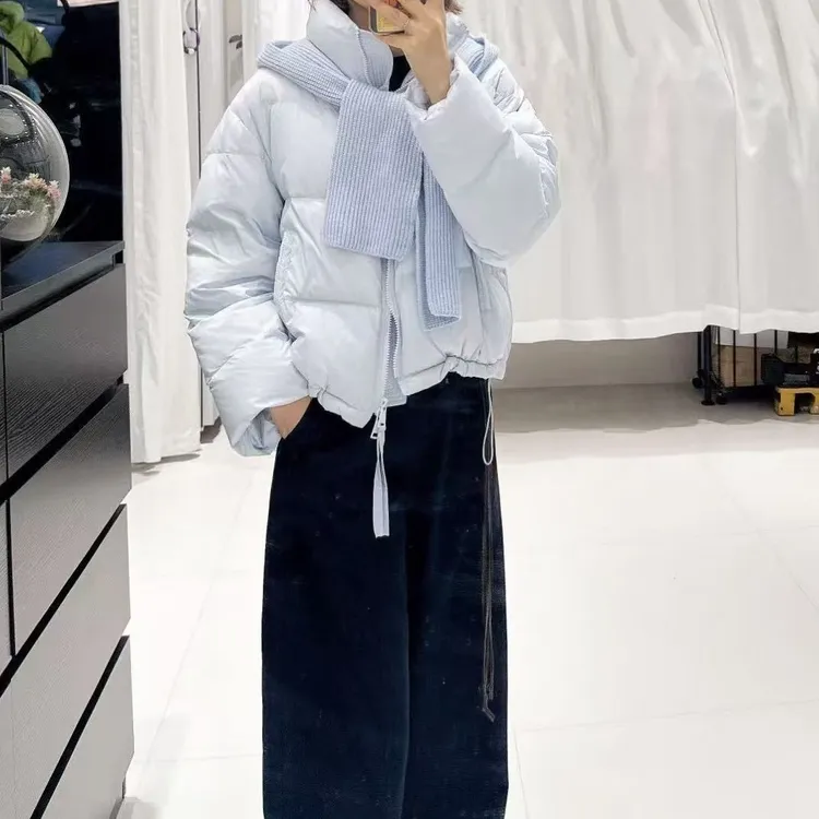 短外套纯色长袖宽松短款拉链韩版面包服冬季立领女