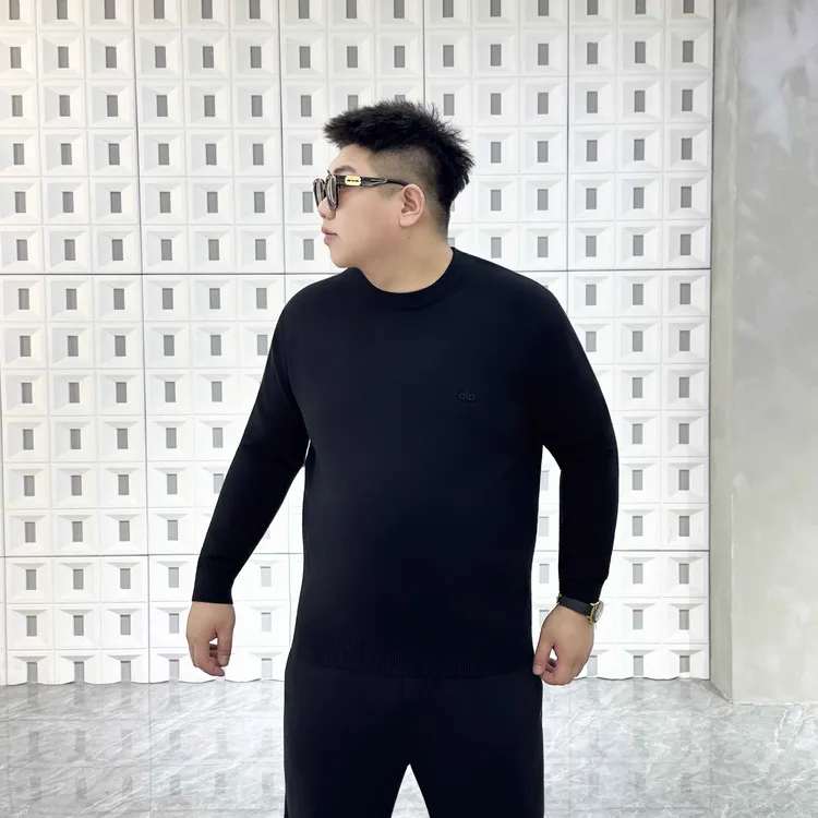 大码男装 秋冬季 简约百搭净版 字母针织毛衫8986
