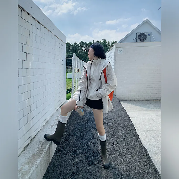 十三粥私服 征途 时尚外套女秋宽松遮肉通勤实穿升级版冲锋衣外套