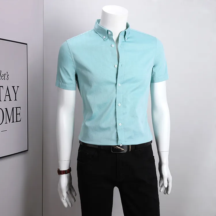 纯棉白衬衫男正装商务休闲高级感夏季薄款男士衬衣男短袖2025新款