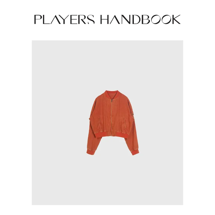Players HandbooK  《落日海岸》染色沙洗亚麻棒球外套 PH1775