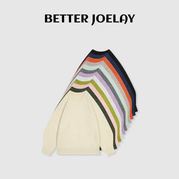 BETTER JOELAY-【暖珀】羊毛时尚针织开衫毛衣个性慵懒LL6197