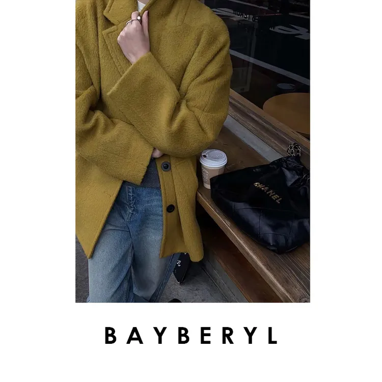 BAYBERYL老贝黑标INCA*一手长秘鲁羊驼西装领冬MF5J0903商品图