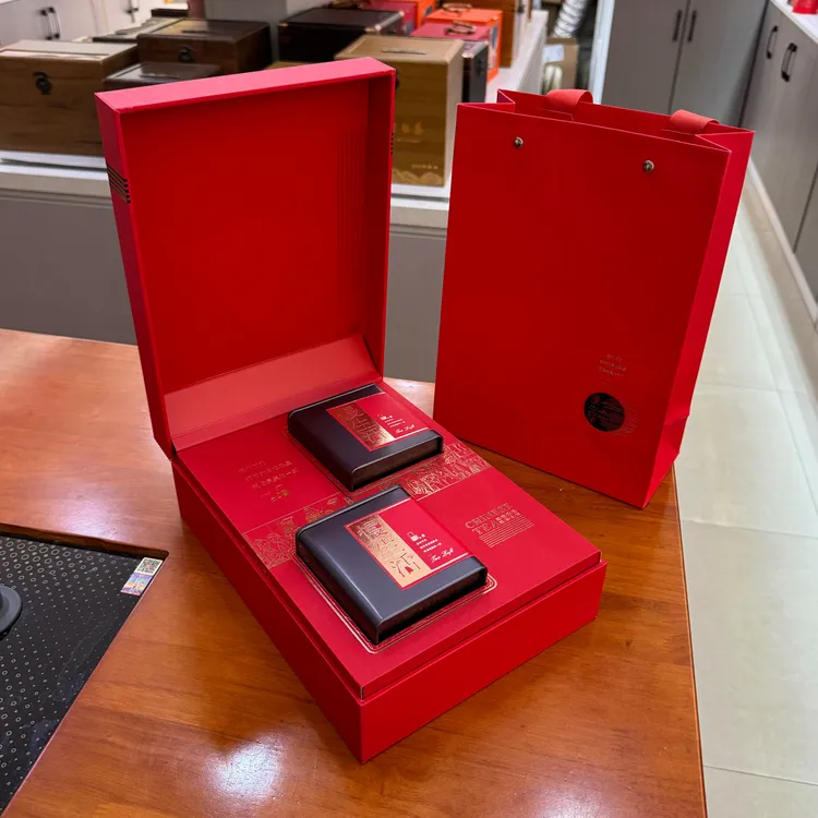 高档礼品盒包装盒散茶包装龙珠半斤装空盒通用分装盒支持订制雕刻