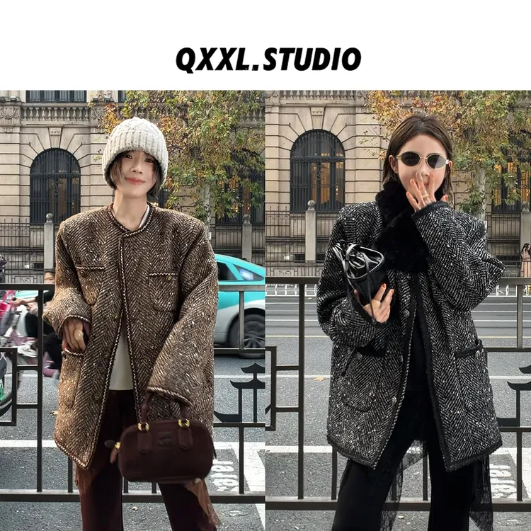 邱小小丽呀 演唱会同款高级感小香名媛风90白鸭绒羽绒服百搭外套