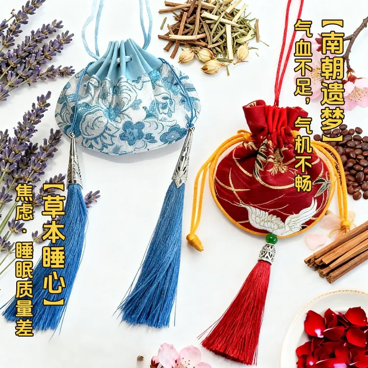 【草本睡心+南朝遗梦】组合装天然中药助眠安神舒神香囊