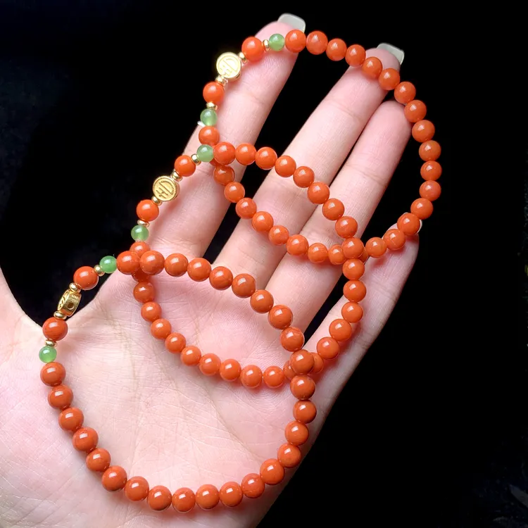 【云上叙】南红DIY单圈手串-多样性发一件-4.5mm-V65351-M（甄选）