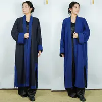【万象有衣】设计师款回字纹香云纱大衣5679
