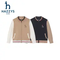 Hazzys/哈吉斯品牌童装【一诺爸爸】男童针织衫秋冬撞色立领针织衫