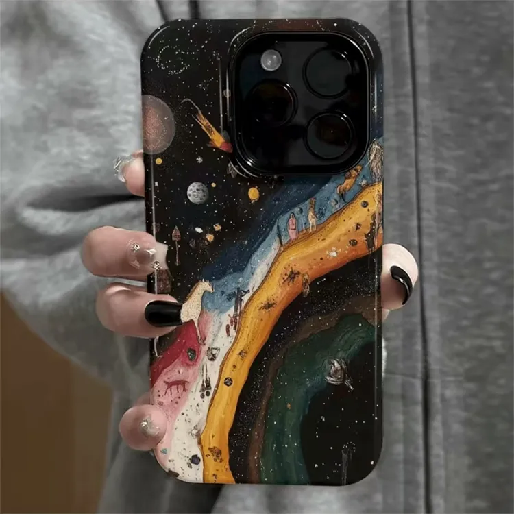 ZMGX创意彩虹星空适用苹果16/15菲林情侣手机壳华为oppo小米vivo