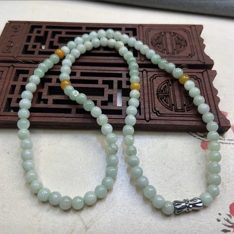 缅甸翡翠A货三彩卡6项链【超哥宠粉】男女都可以佩戴