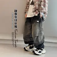 范米粒男童长裤中腰春季秋季牛仔裤松紧腰设计