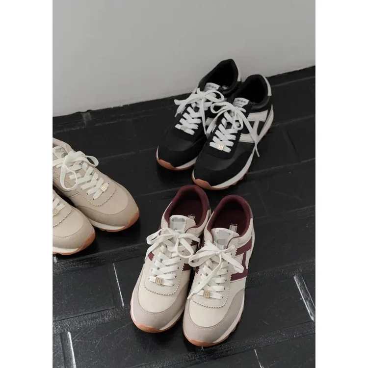 显腿长！日系轻盈精致优雅气质运动鞋娘娘拼色休闲鞋老爹鞋女单鞋