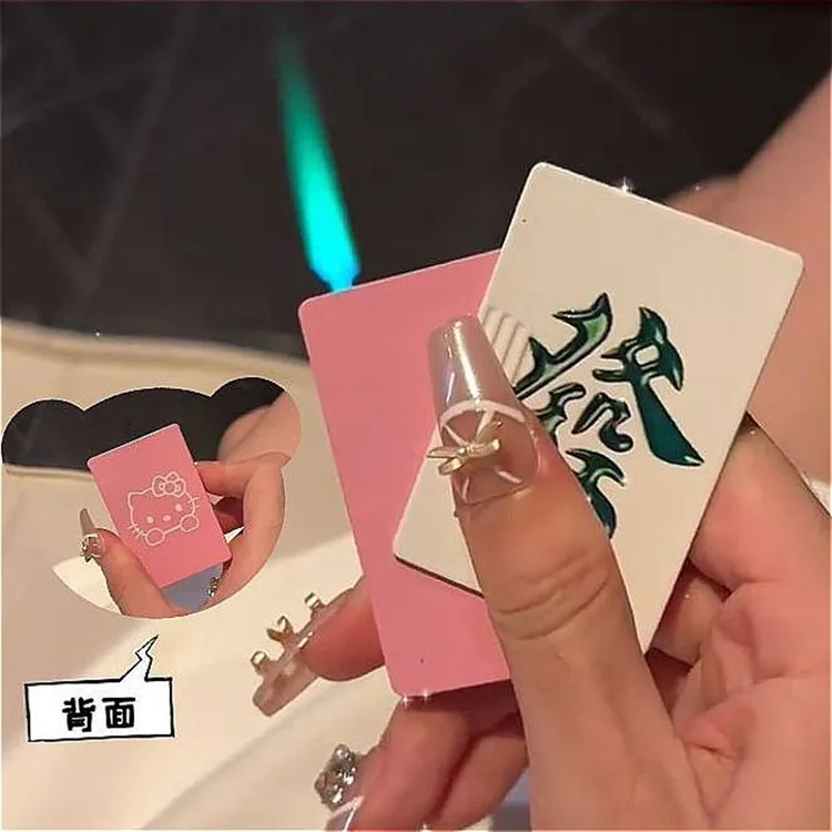 【】网红ins女孩子粉色麻将凯蒂猫防风创意高颜值