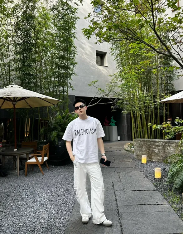 短袖夏季美式休闲T恤简约宽松Y3Kins风