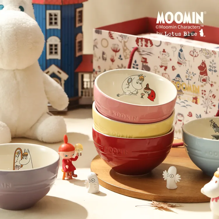 蓝莲花moomin姆明高颜值碗具礼盒儿童生日礼物女生闺蜜实用礼品