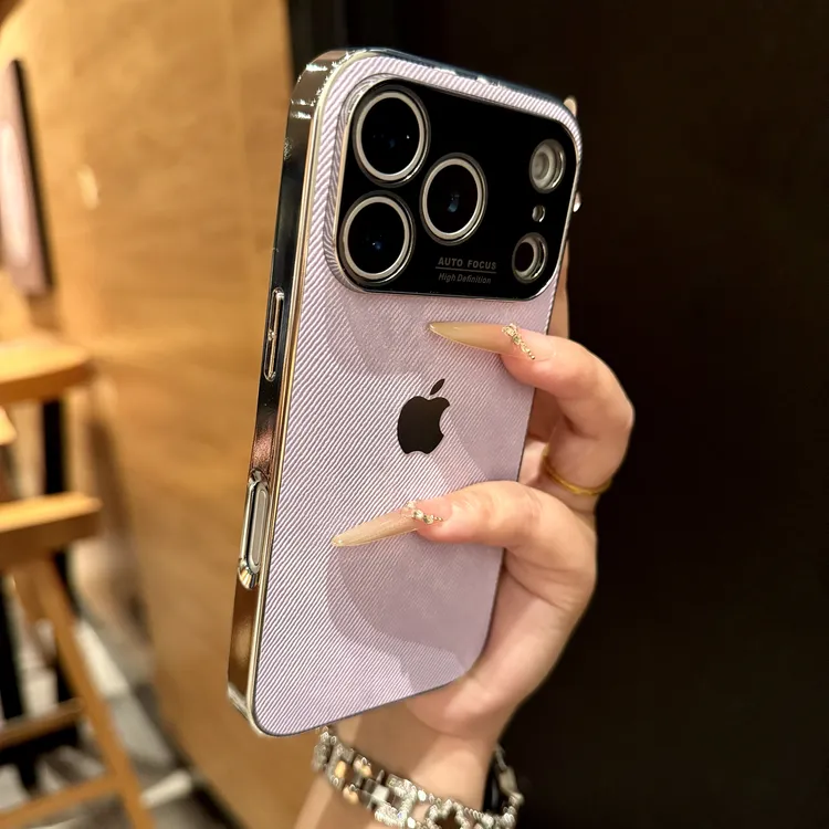 适用苹果17带镜头膜大视窗手机壳iPhone16promax高档15全包14电镀