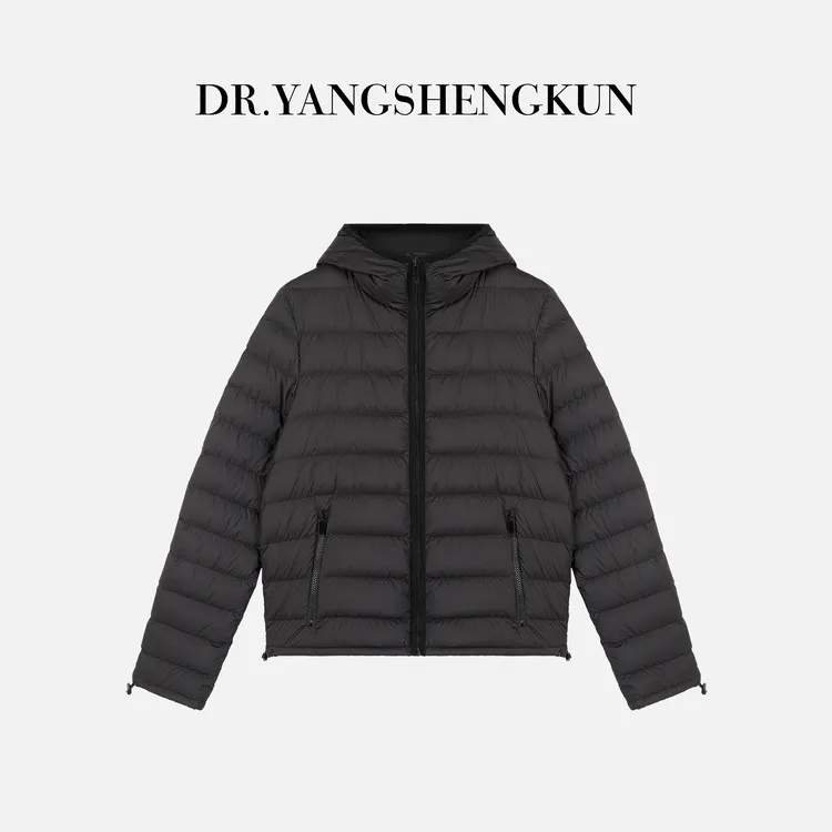 杨圣坤2025新品小众设计款复古排骨连帽90白鹅绒服外套S825111401