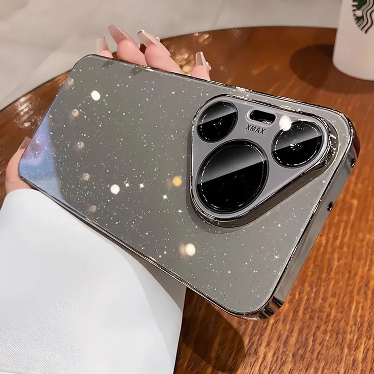 璀璨星河细闪适用华为pura80手机壳爆款pura70pro自带镜头膜ultra