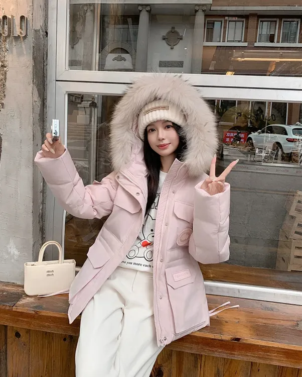 学院风常规连帽短款中长款ol时尚宽松通勤风显瘦收腰