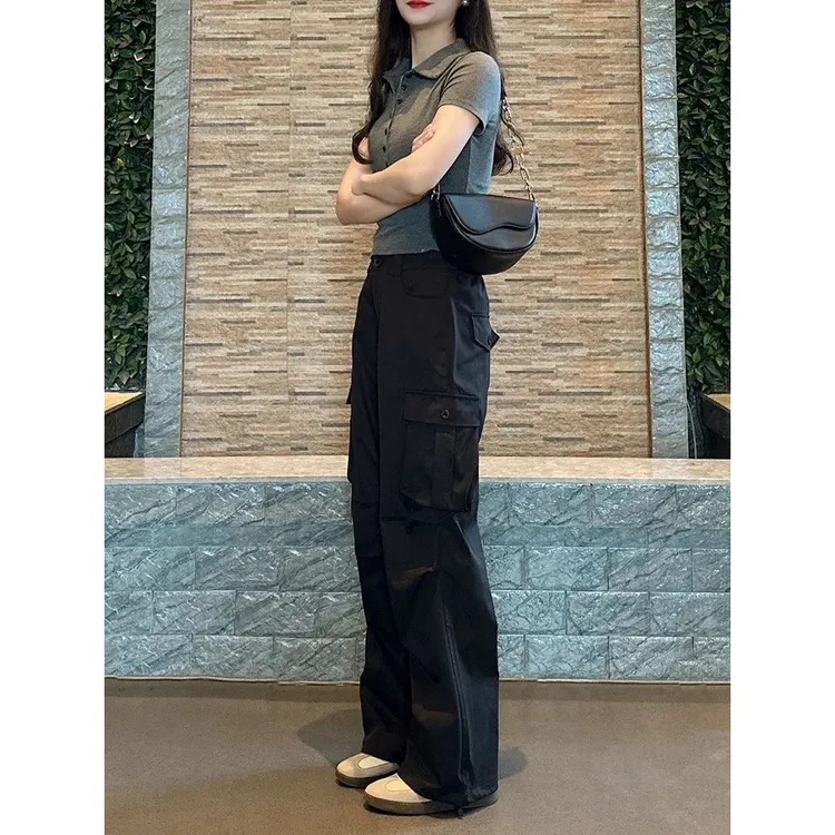 潮流时尚简约百搭上衣裤子套装女2025春夏季新款通勤小众洋气套装