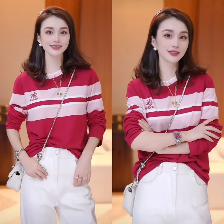 【山茶花】桑蚕丝+莱赛尔原创设计师款休闲百搭针织小衫上衣XY25426