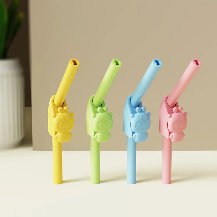 宝宝喝汤吸管硅胶儿童喝粥神器幼儿辅食加长可拆卸耐高温小孩喝奶