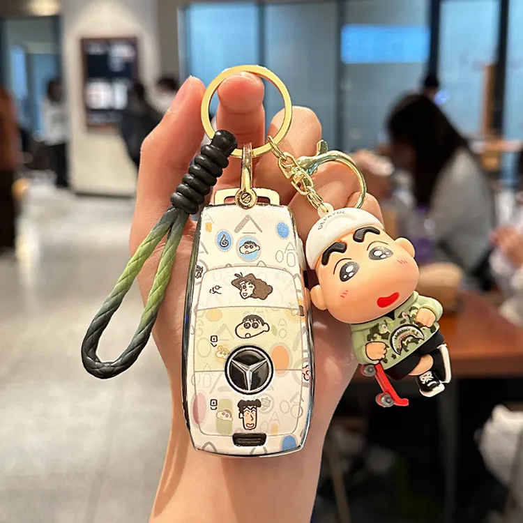 适用奔驰e300l蜡笔小新c260l/glc300l/00l/glc260/TPU保护壳扣