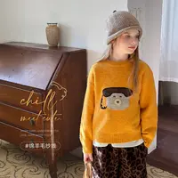 新品【电话熊】蓝小爸童装女童冬季新款可爱软糯毛衣