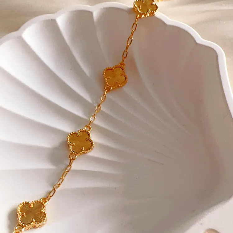 铜合金手链 铜合金 00506号四叶草手链 精致时尚气质