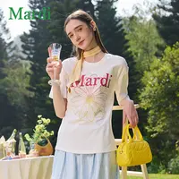 Mardi夏季渐变雏菊山系吸汗T恤短袖夏装少女风圆领MTX2522008