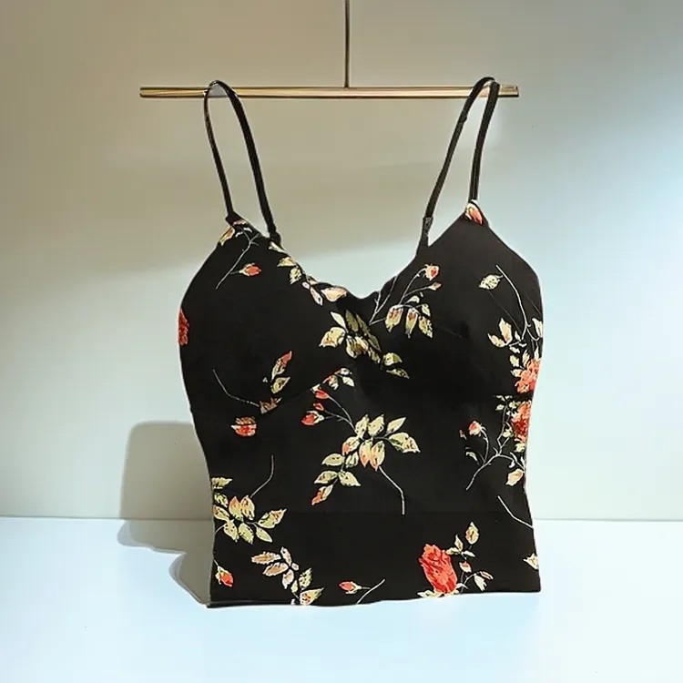 2025夏季新款修身美背外穿吊带时尚显瘦打底背心上衣带胸垫内搭