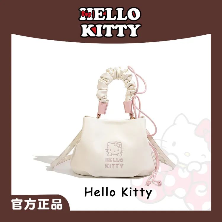 Mesuca/麦斯卡HELLO KITTY新款超轻软乎乎斜挎褶皱云朵包手提女包商品图
