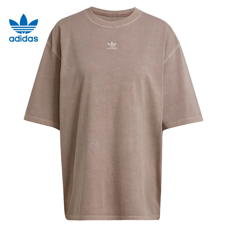 【滔搏体育】adidas阿迪达斯女子ESS TEE OS针织无领短T恤JD5347
