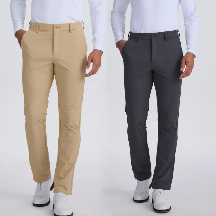 Azureway新款高尔夫中厚男长裤松紧腰透气速干高弹免烫裤子GOLF裤