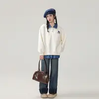 《童装品牌断码清仓直播》卡通绣花卫衣25740
