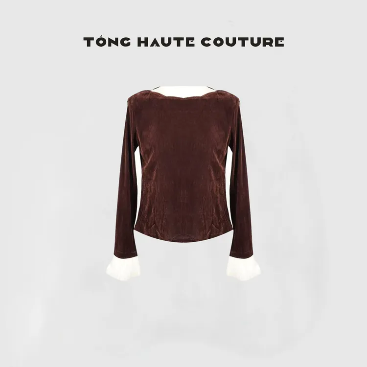 【予希】25年新100丝绒轻奢简约拼接时尚上衣 YY794