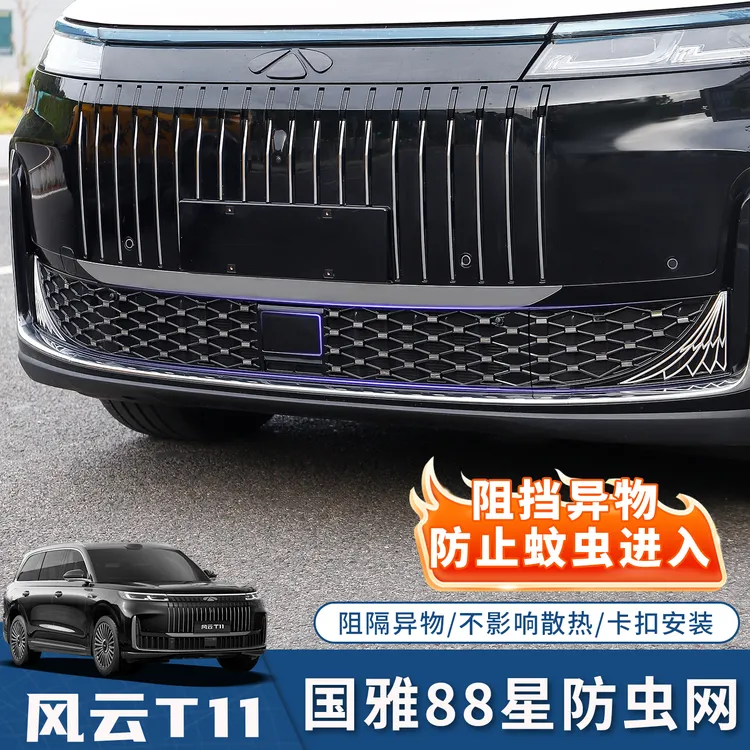 适用于奇瑞风云T11满天星防虫网 国雅88星进气中网保护罩中网配件