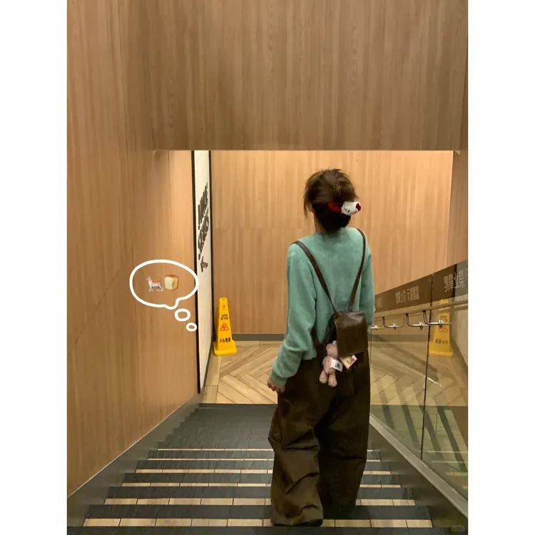 复古圆领百搭休闲纯色针织开衫女秋季外套绿色长袖毛衣女外搭