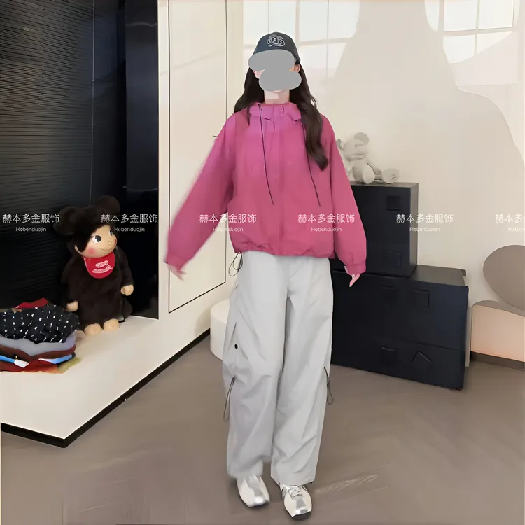 小众炸街高级感女装设计师潮牌冲锋衣工装裤女款爆款2025新款套装