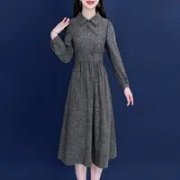 【连衣裙】24415梦晚春季气质时尚优雅大气修身休闲显瘦连衣裙-XZY