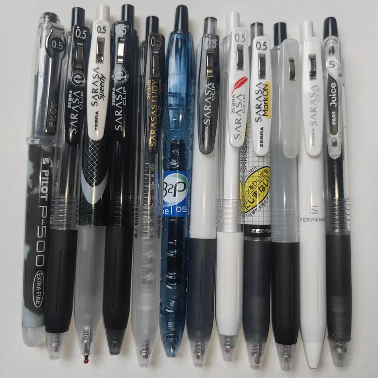 日本ZEBRA斑马jj15套装黑笔学生用按动0.5黑色中性水笔学霸刷题