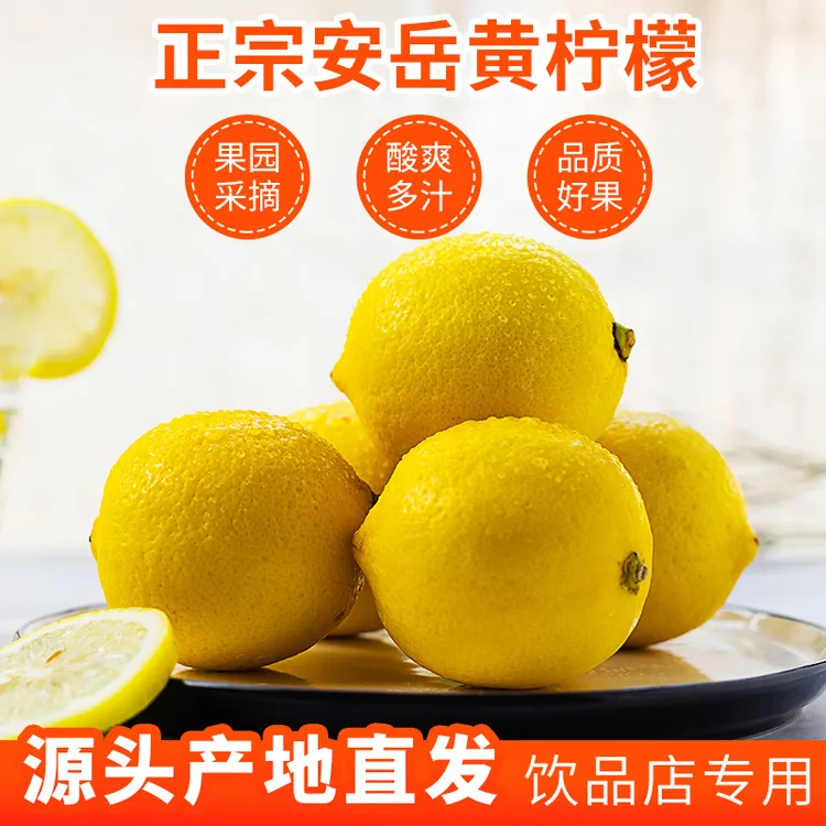 四川安岳黄柠檬新鲜采摘中大果2斤3斤5斤9斤
