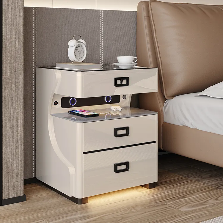 智能床头柜保险柜一体智能床头柜双无线保险柜一体