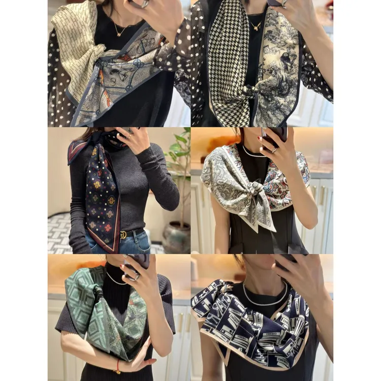 真丝羊毛AB面140*25长巾飘带丝巾围巾时尚搭配披肩外搭防晒大全集